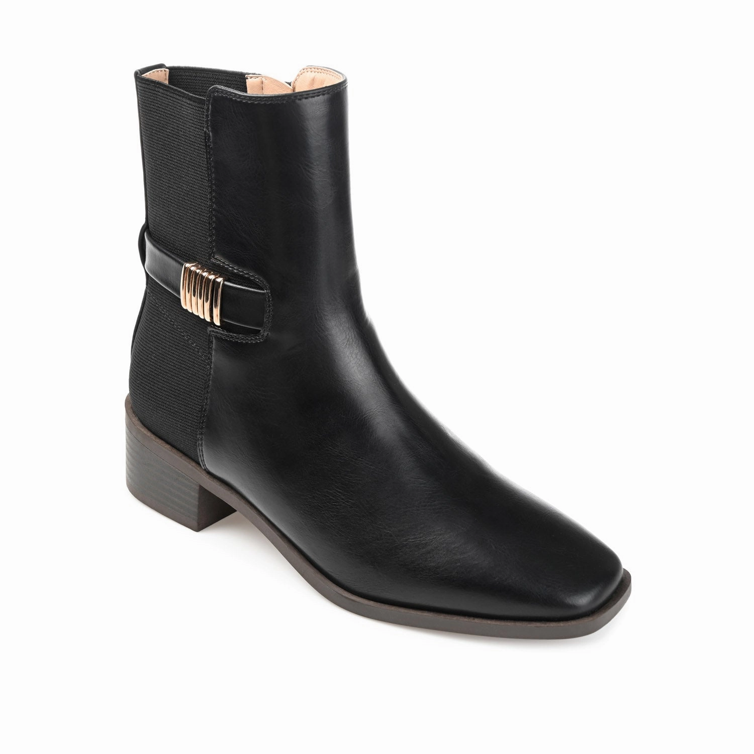 AUBRIE SQUARE TOE BOOTIES IN VEGAN LEATHER