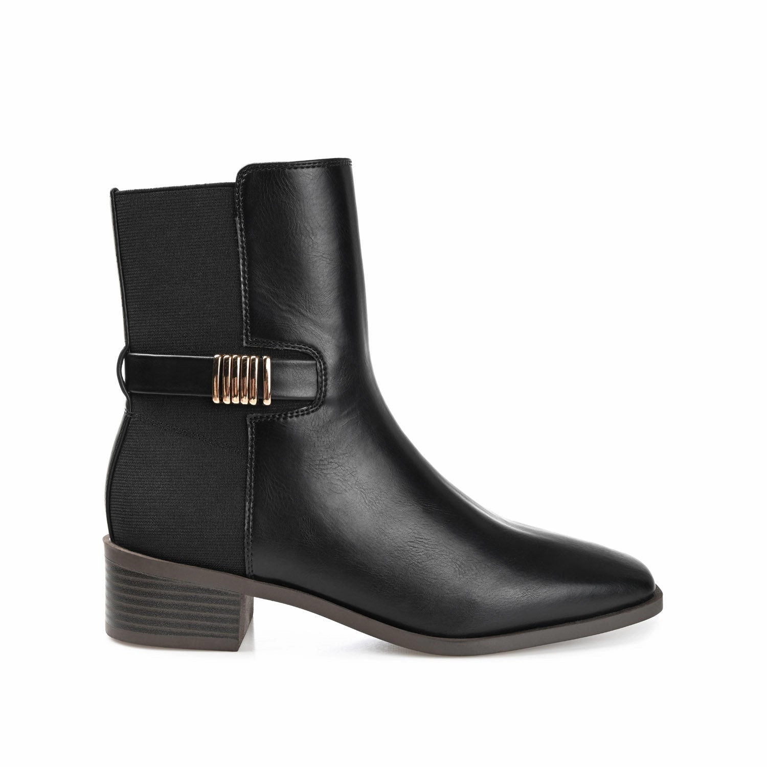 AUBRIE SQUARE TOE BOOTIES IN VEGAN LEATHER Gallucci Chelsea Boots