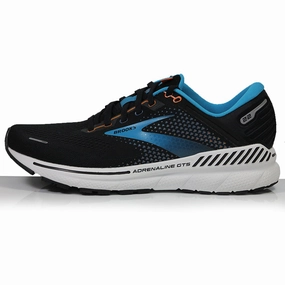Widest Running Shoes Brooks Adrenaline GTS 22 Men's Running Shoe - Black/Blue/Orange