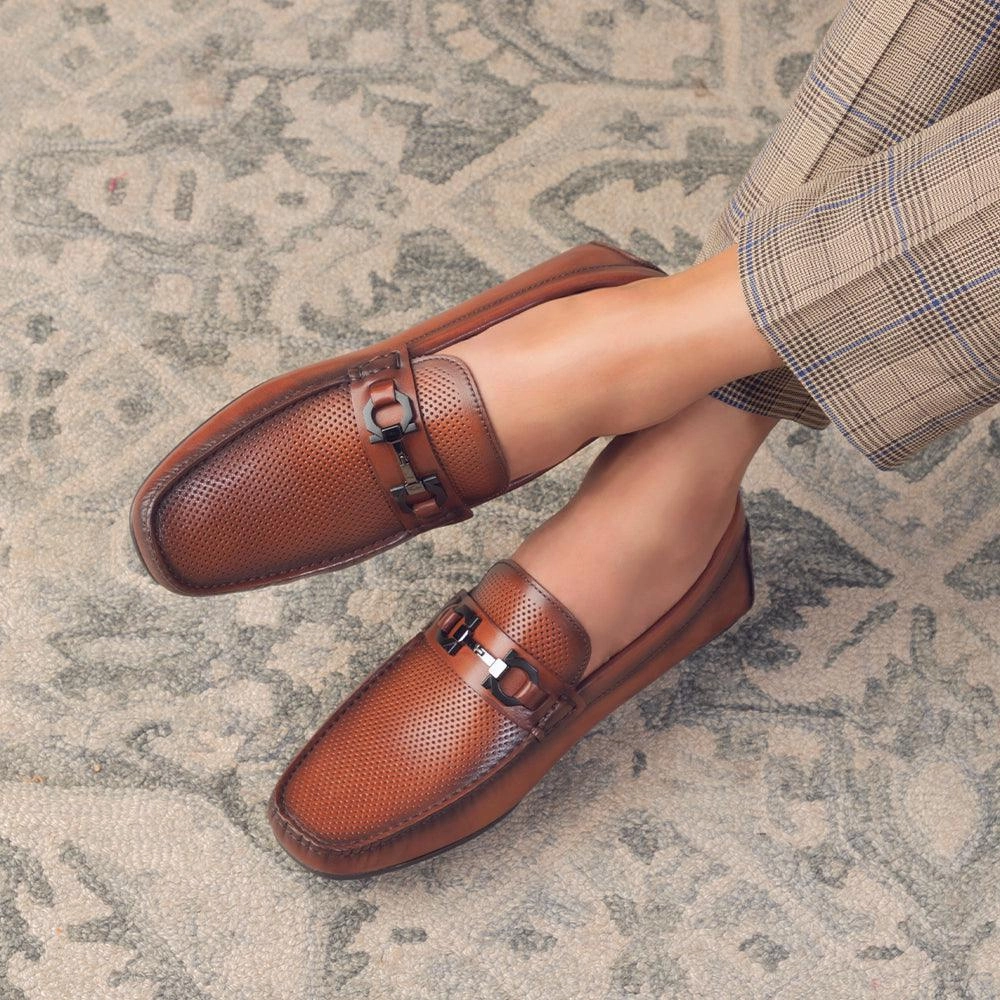 Gucci Loafers Sale The Roma Brown Men's Leather Driving Loafers Tresmode