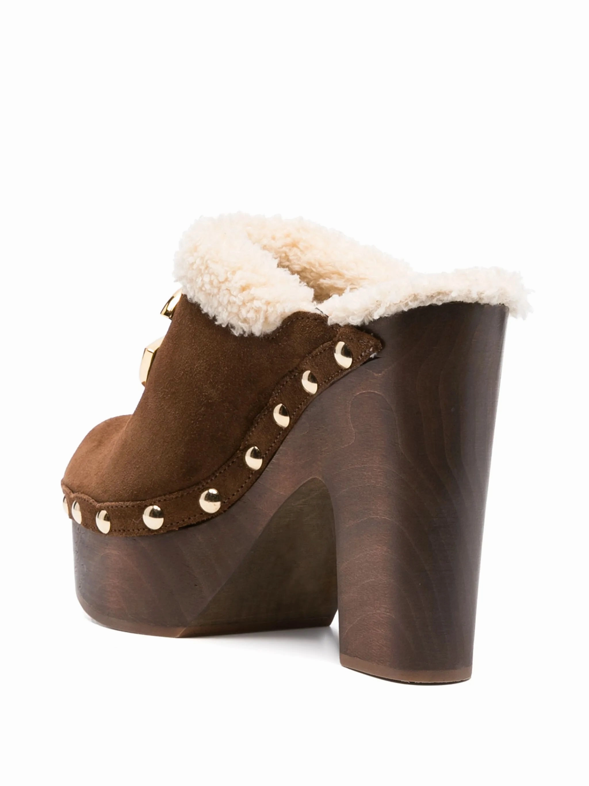 130mm suede platform clogs Charlotte Clogs