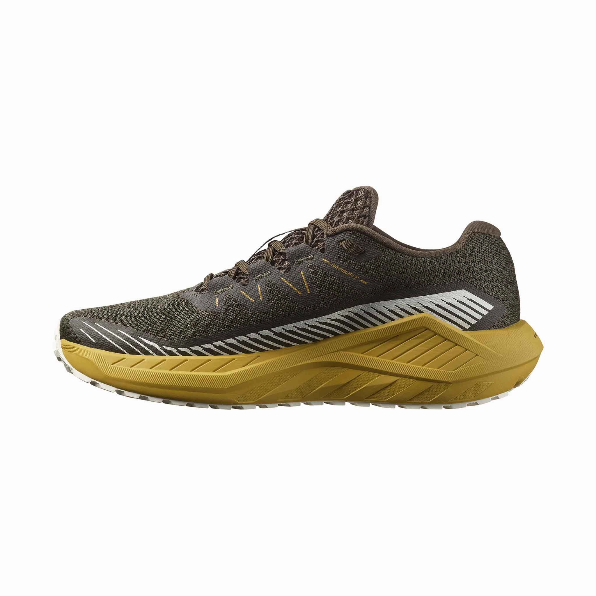 Best Hybrid Trail And Road Running Shoes Salomon | Men's DRX Defy Gravel Running Shoes - Wren/Spicy Mustard/Vanilla Ice