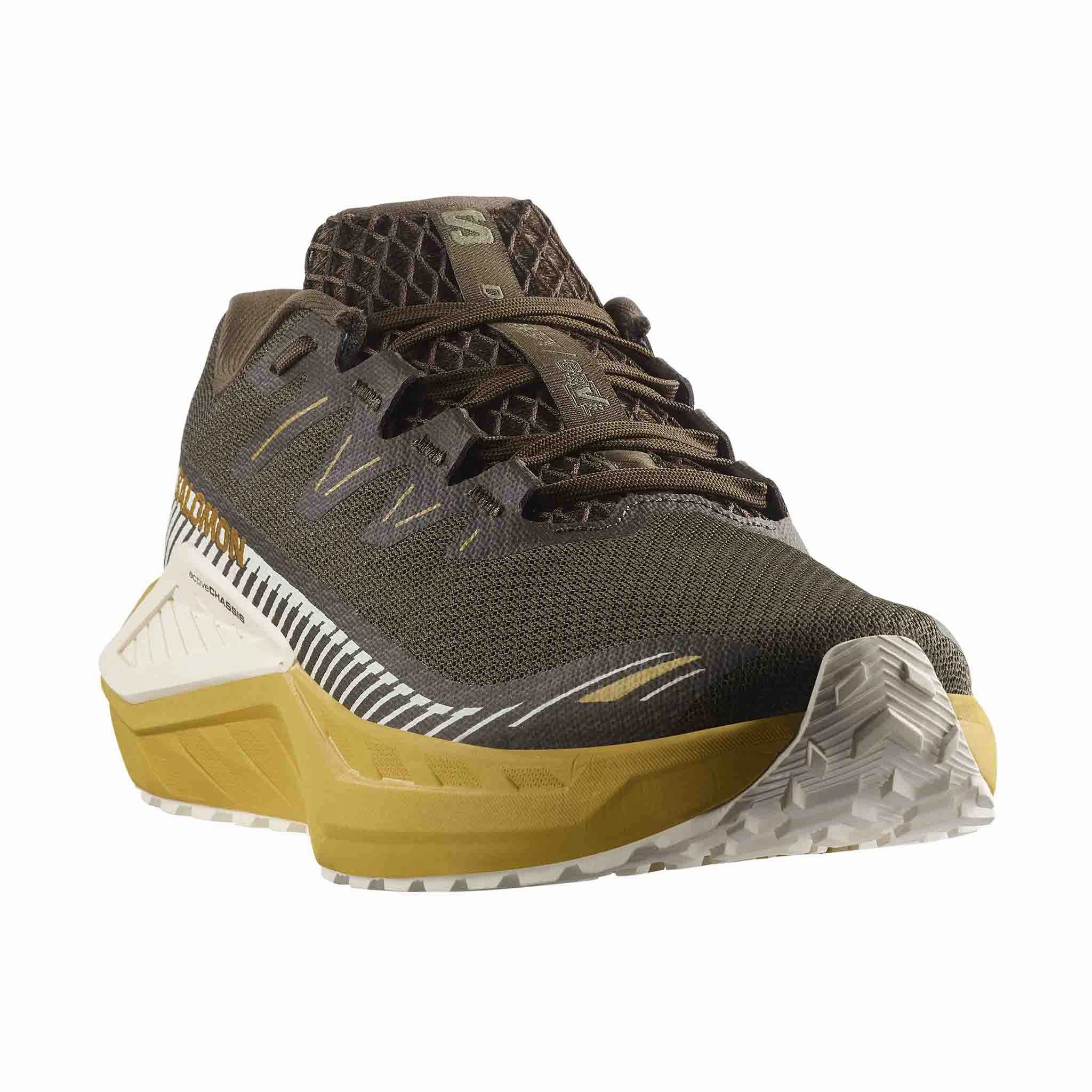 Salomon | Men's DRX Defy Gravel Running Shoes - Wren/Spicy Mustard/Vanilla Ice Best Trail Shoes For Muddy Conditions