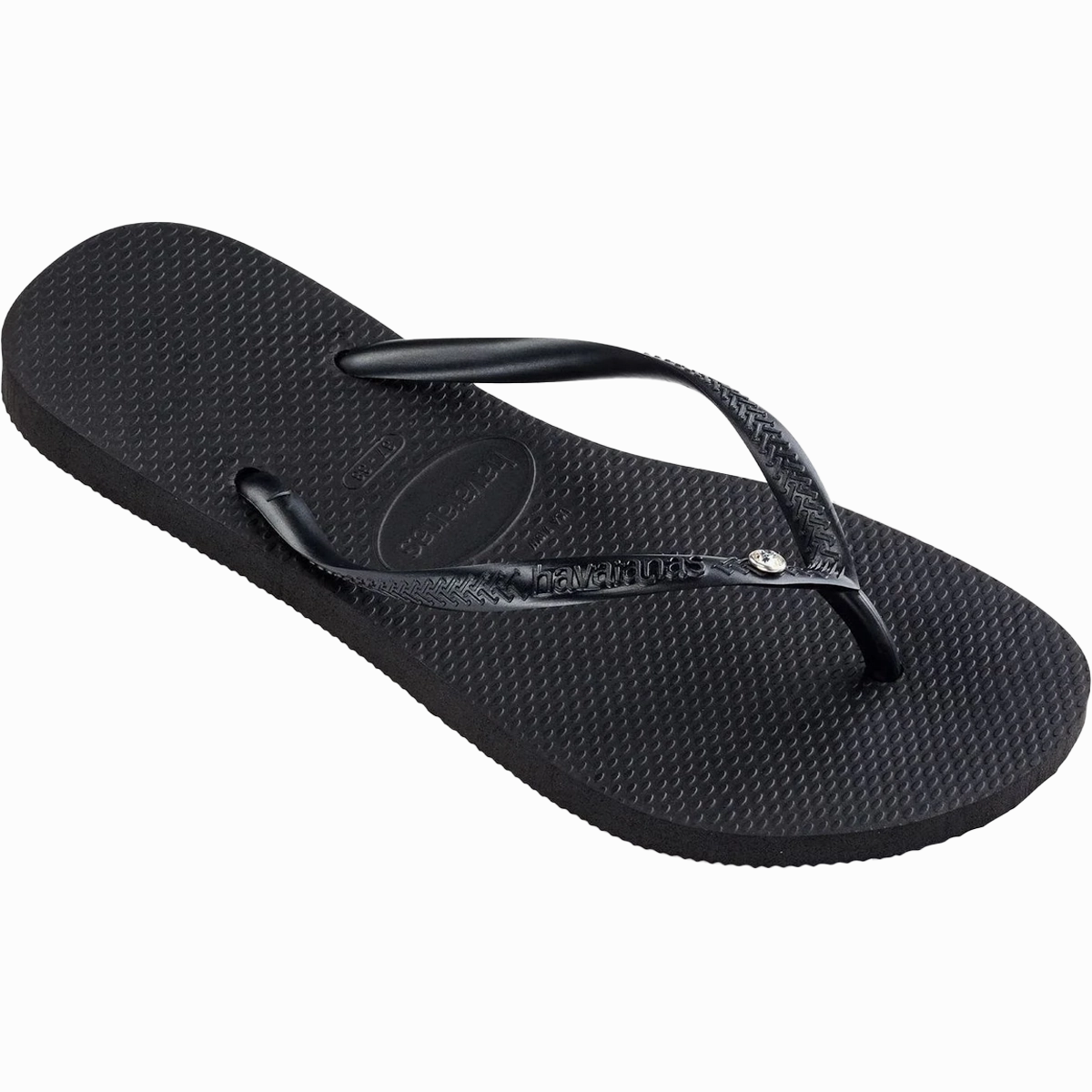 Women's Slim Crystal SW II Sandal Platform Flip Flops With Rhinestones