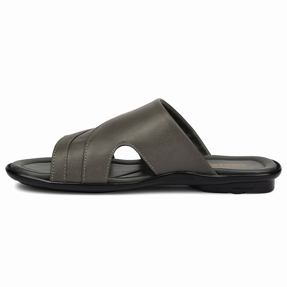 Zymic Sandals Coolers Grey Casual Flat Sandal For Men SENTOS-1 By Liberty