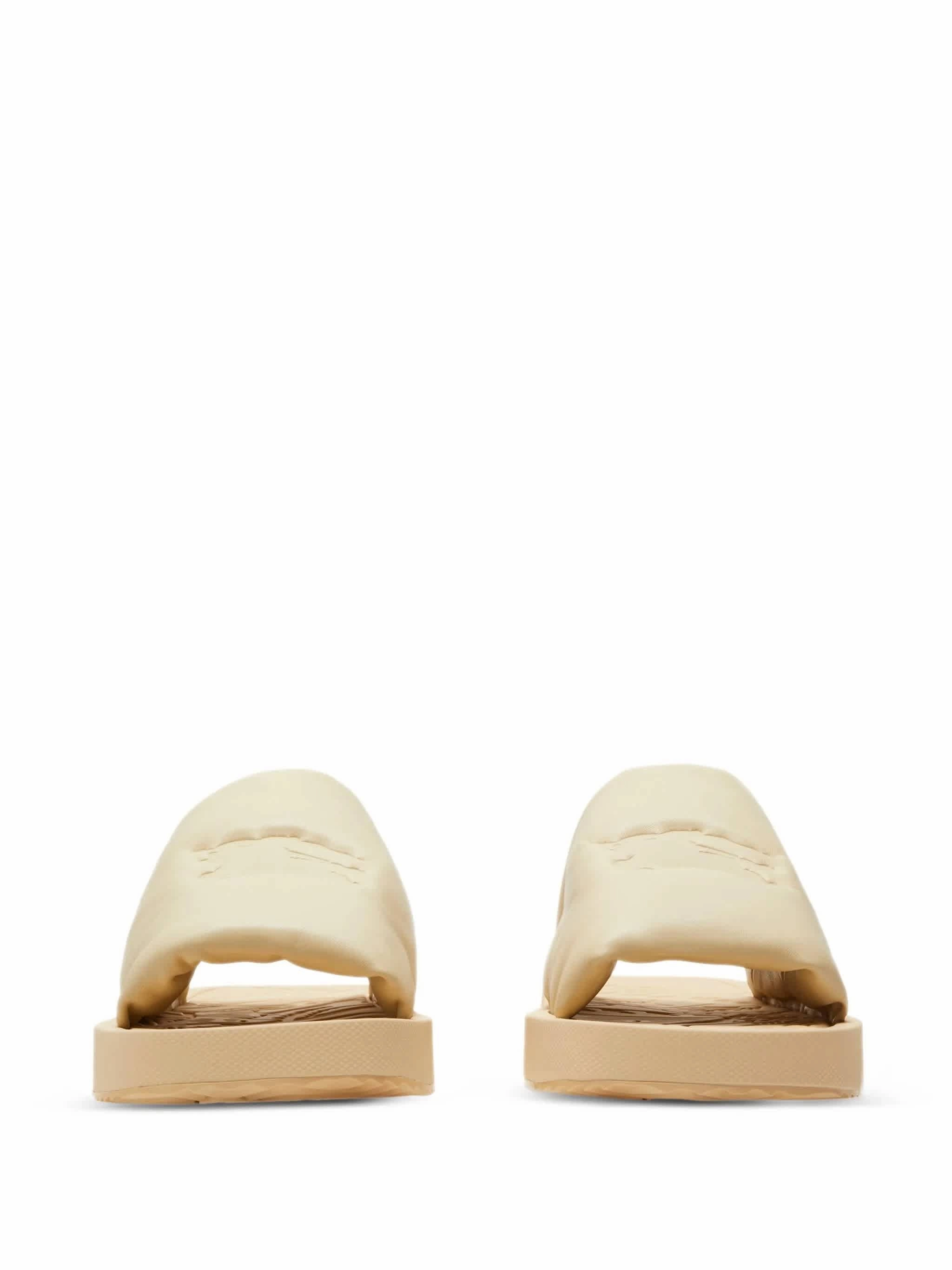 Burberry EKD Slab Leather Slides Cluggette Slippers