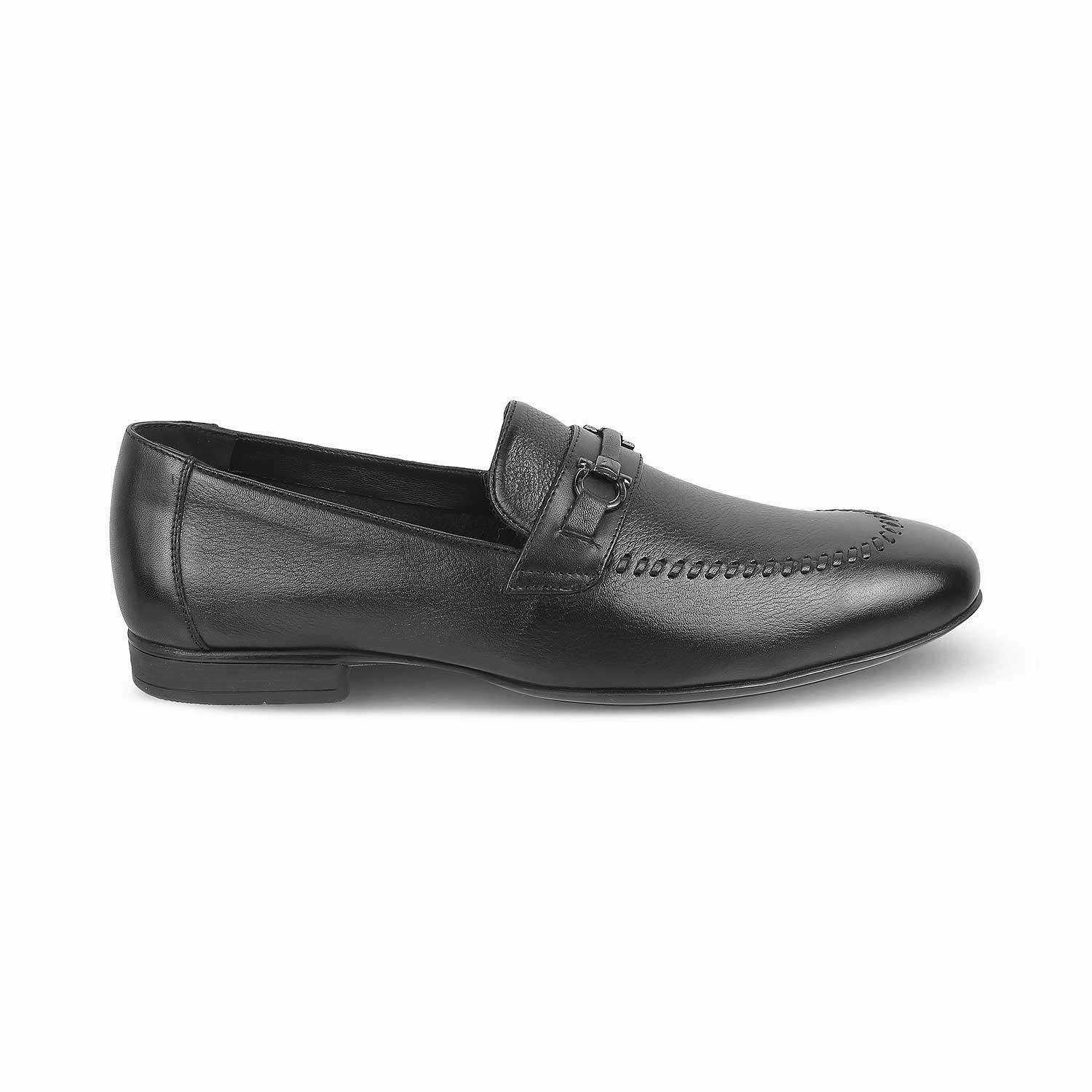 Moccasin Toe Loafers The Bologna Black Men's Leather Loafers Tresmode