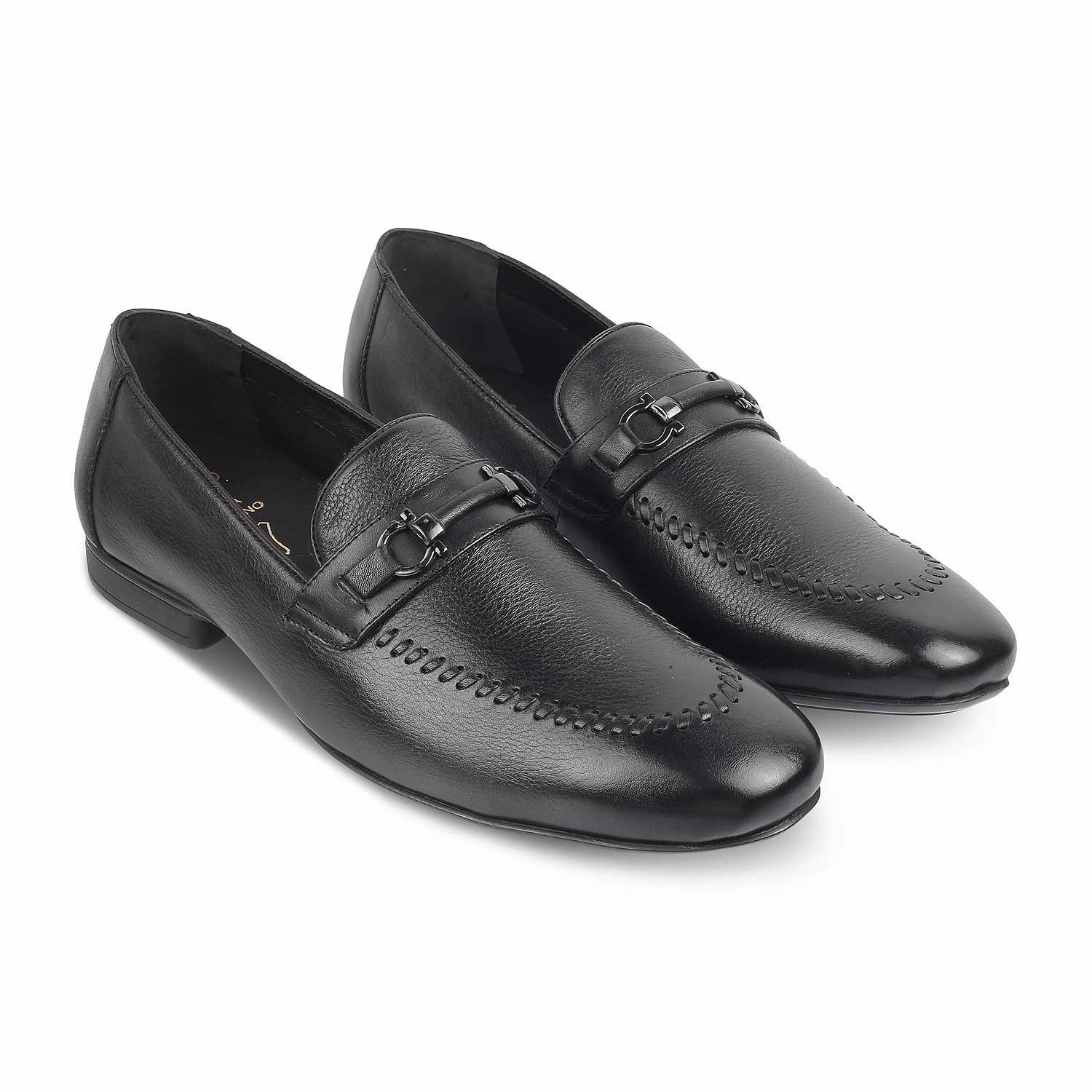 Menu The Bologna Black Men's Leather Loafers Tresmode