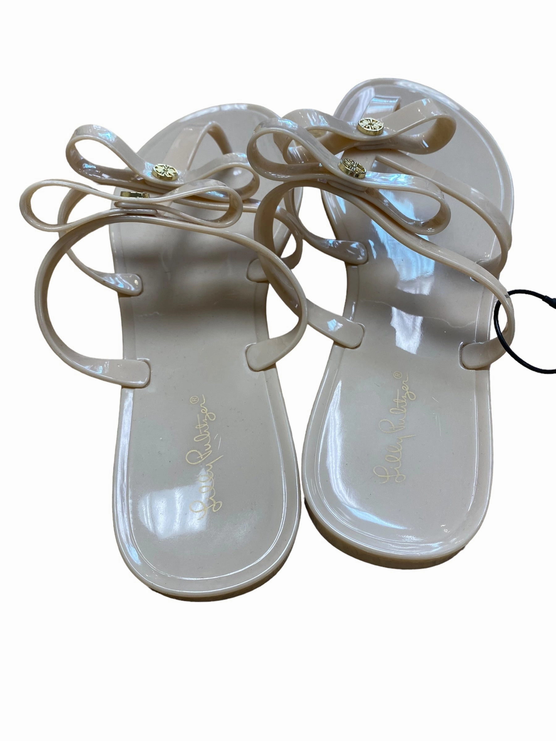 Cream Sandals Flip Flops Lilly Pulitzer, Size 9 Flip Flop Phone