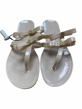 Cream Sandals Flip Flops Lilly Pulitzer, Size 9 Cloth Flip Flops