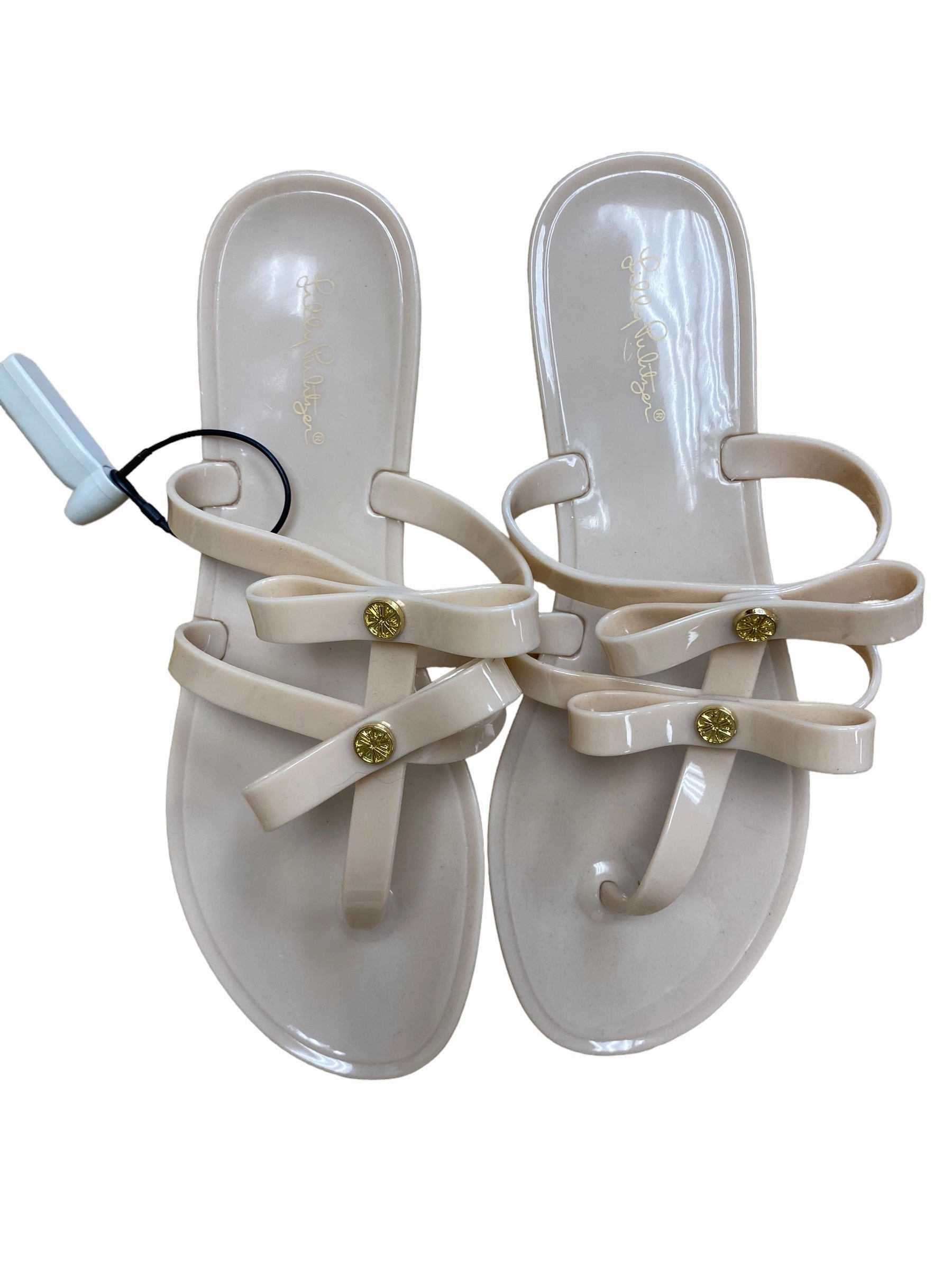 Business Flip Flops Cream Sandals Flip Flops Lilly Pulitzer, Size 9