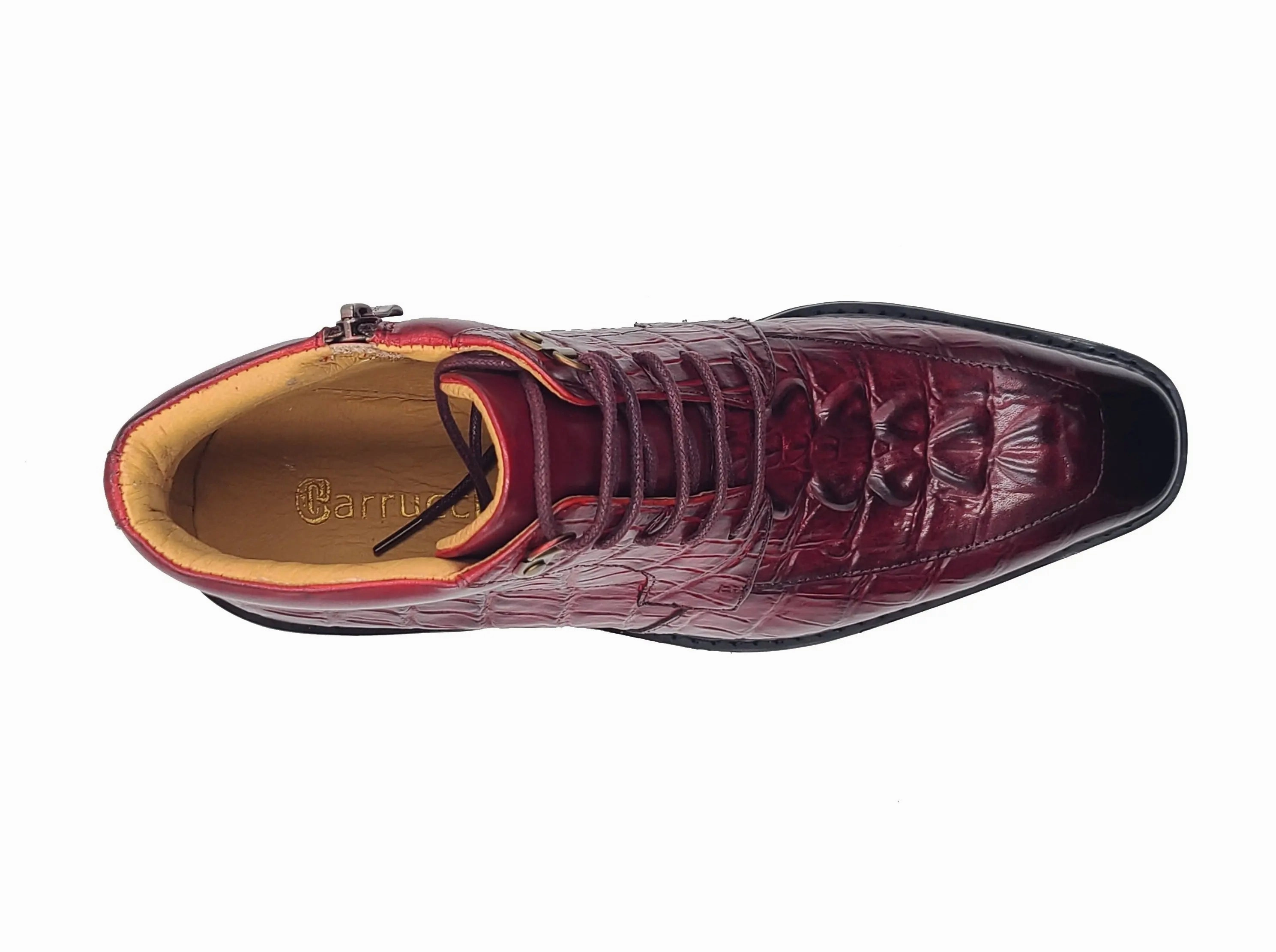 Good Rain Boots Men's Lace-up Boots Alligator Embossed