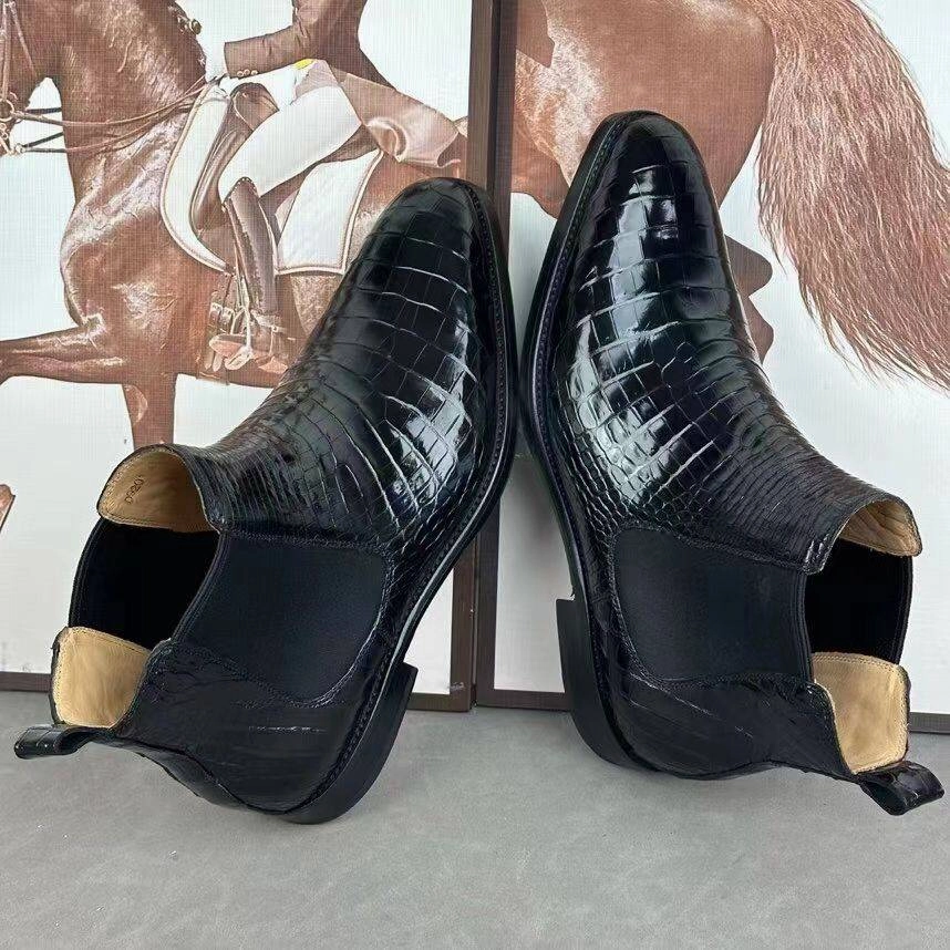 Crocodile Shoes Crocodile Skin Leather Chelsea Boots Steve Madden Amulet Chelsea Boots