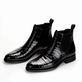Vetements Chelsea Boots Crocodile Shoes Handmade Crocodile Skin Leather Chelsea Boots