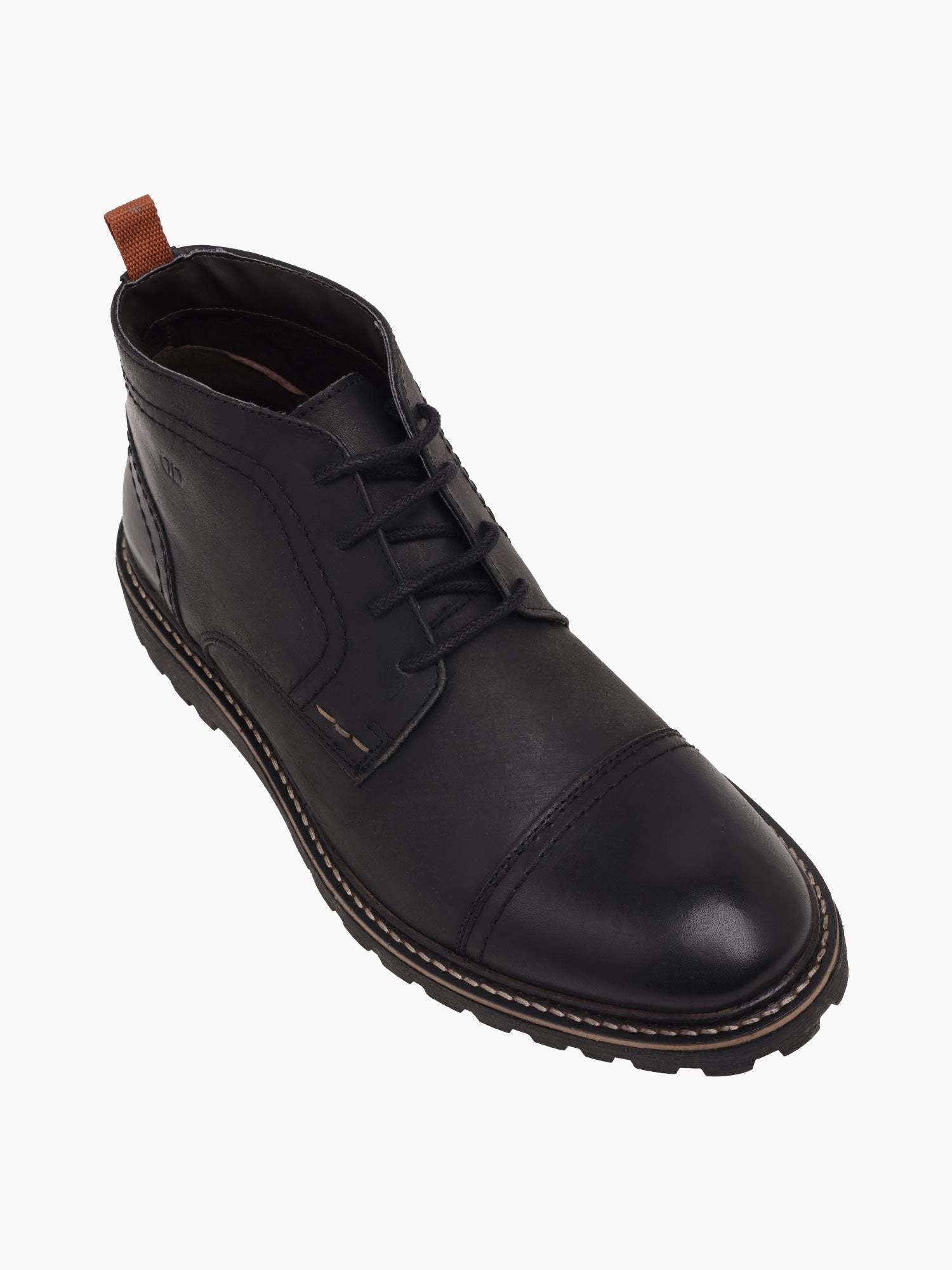 Cross Laced 295101001 Black Lea Leather Western Boots