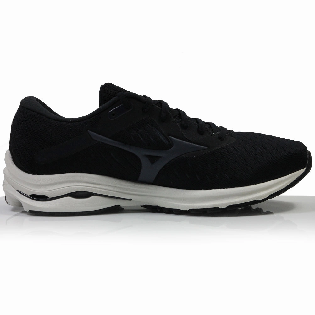 Running Shoes And Walking Shoes Mizuno Wave Rider 24 Men's Running Shoe - Black/India Ink/Snow White