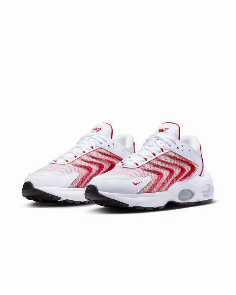 Nike Air Max TW DQ3984-104 Sneakers Unisex White Red Lace Up Casual Shoes NR8437 (White,9) Nike Shoes Waterproof