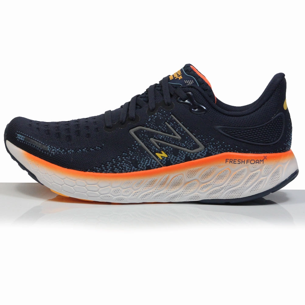 New Balance Fresh Foam X 1080v12 Men's 2E Wide Fit Running Shoe - Eclipse/Vibrant Orange Running Shoes Platform