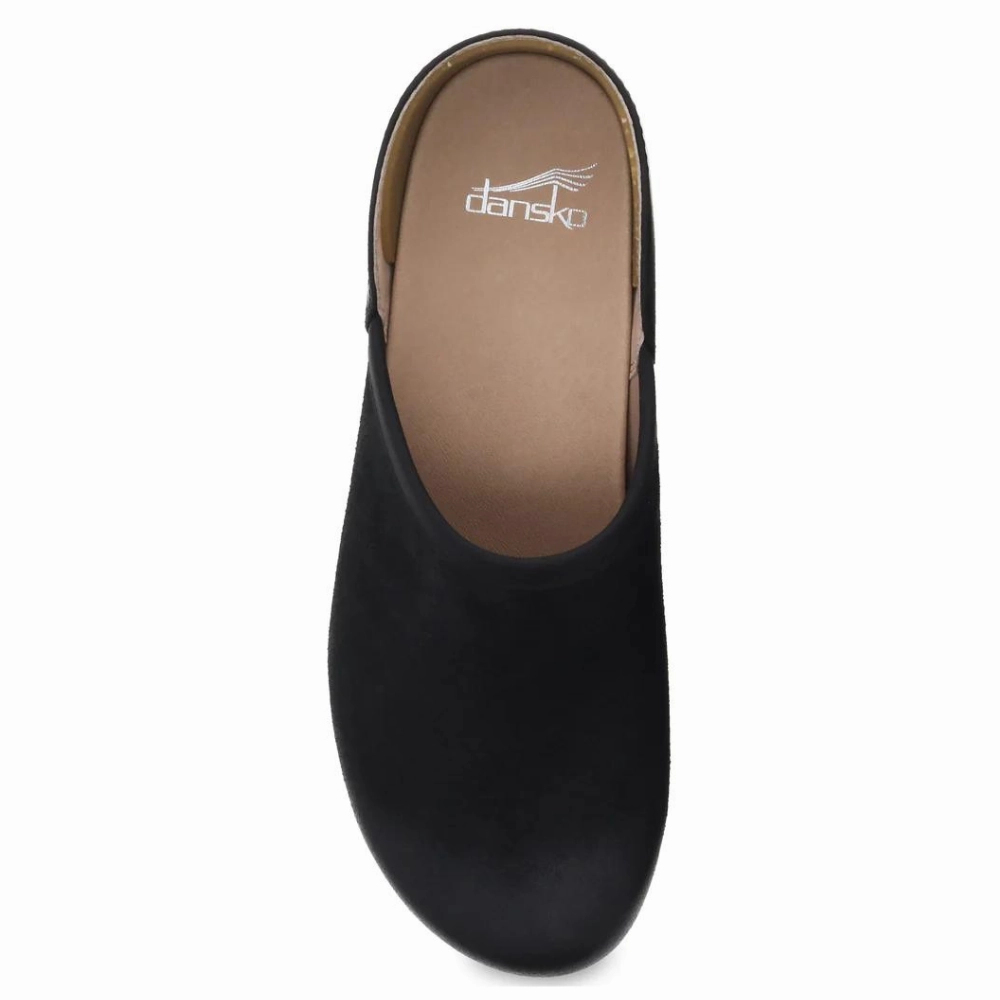 Vivica Clogs Dansko Brenna Black Burnished Suede Clog (Women's)
