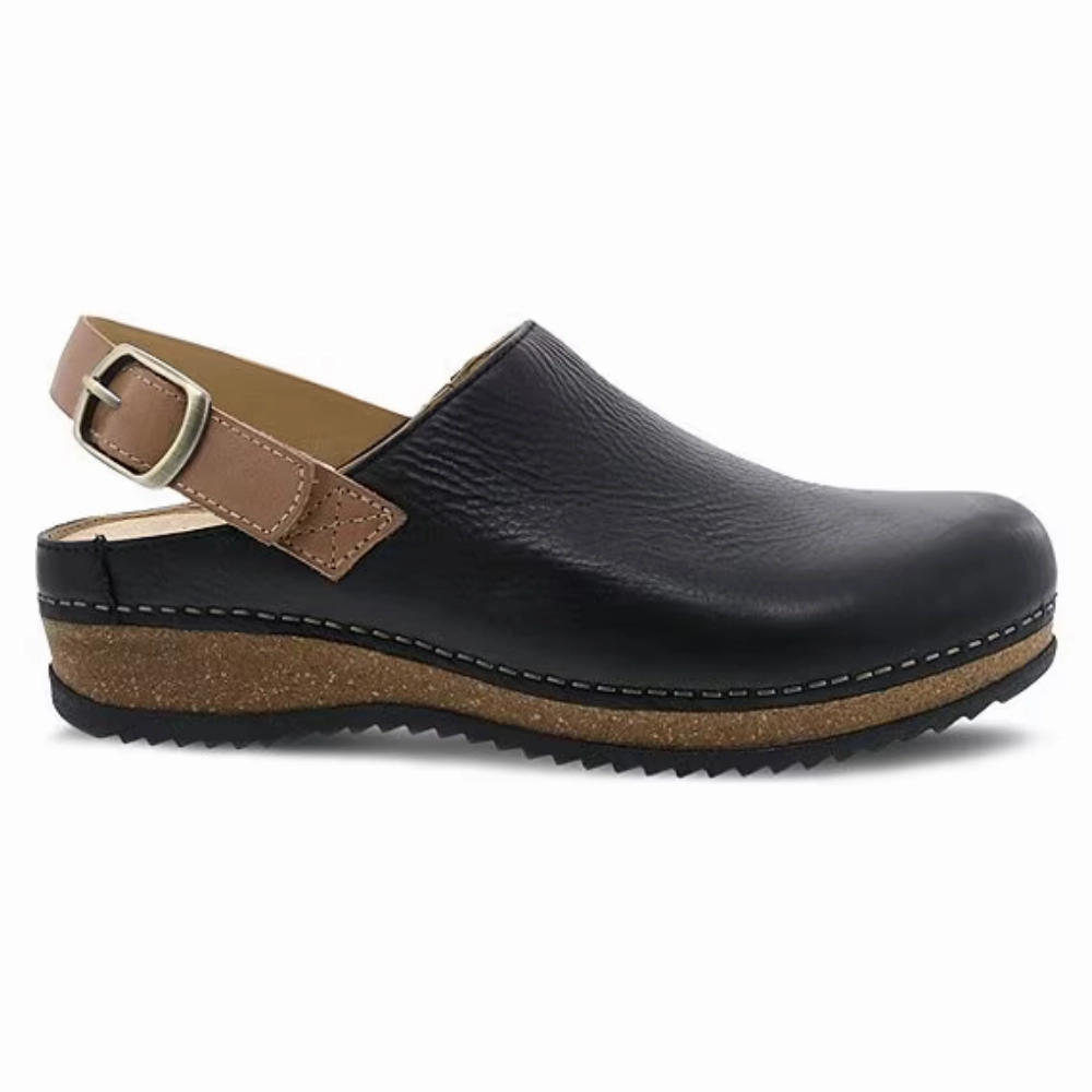 Olaf Clogs Dansko Merrin Black Waxy Milled Mule (Women's)
