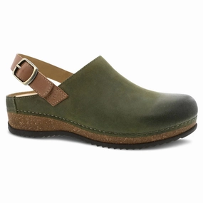 Dansko Merrin Olive Burnished Suede Mule (Women's) Dish Soap For Toilet Clogs