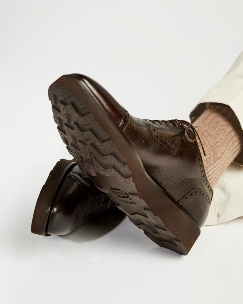 Dark Brown Brogue Lightweight Dress Shoe Wanted Oxfords