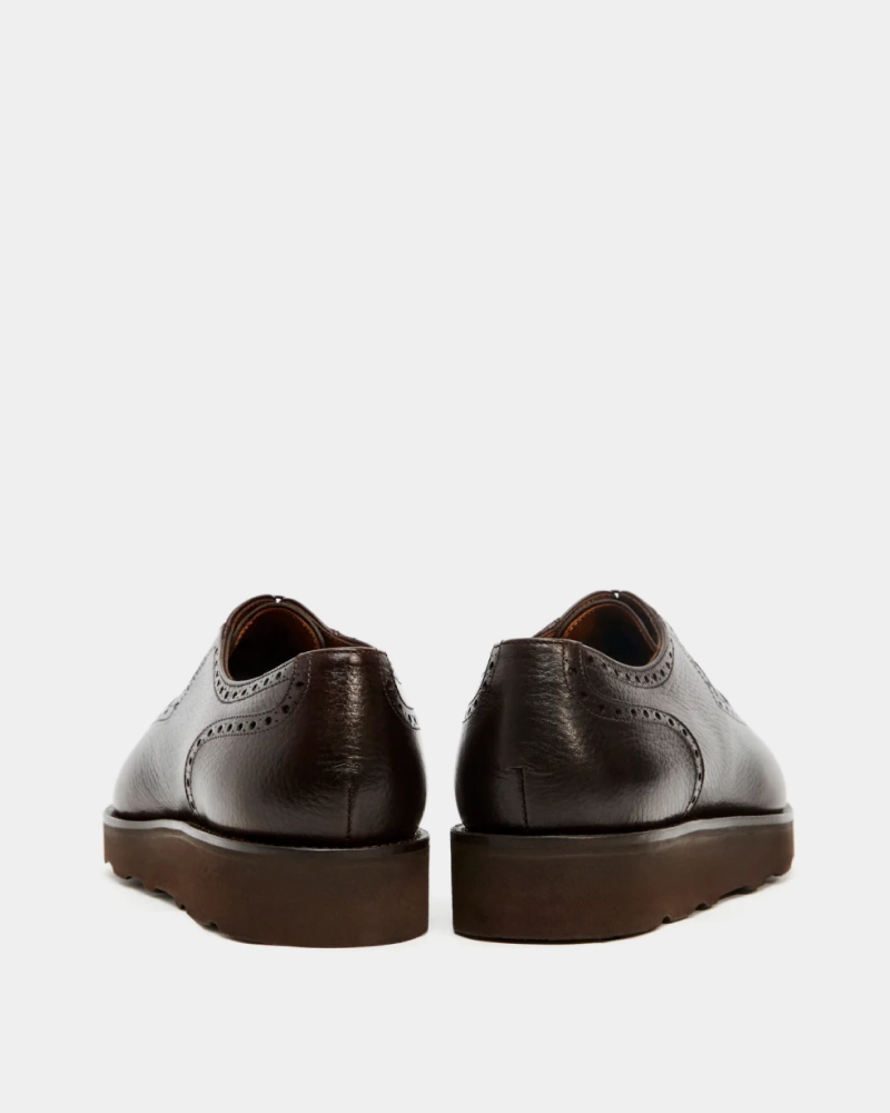 Wide Lace Up Oxfords Dark Brown Brogue Lightweight Dress Shoe