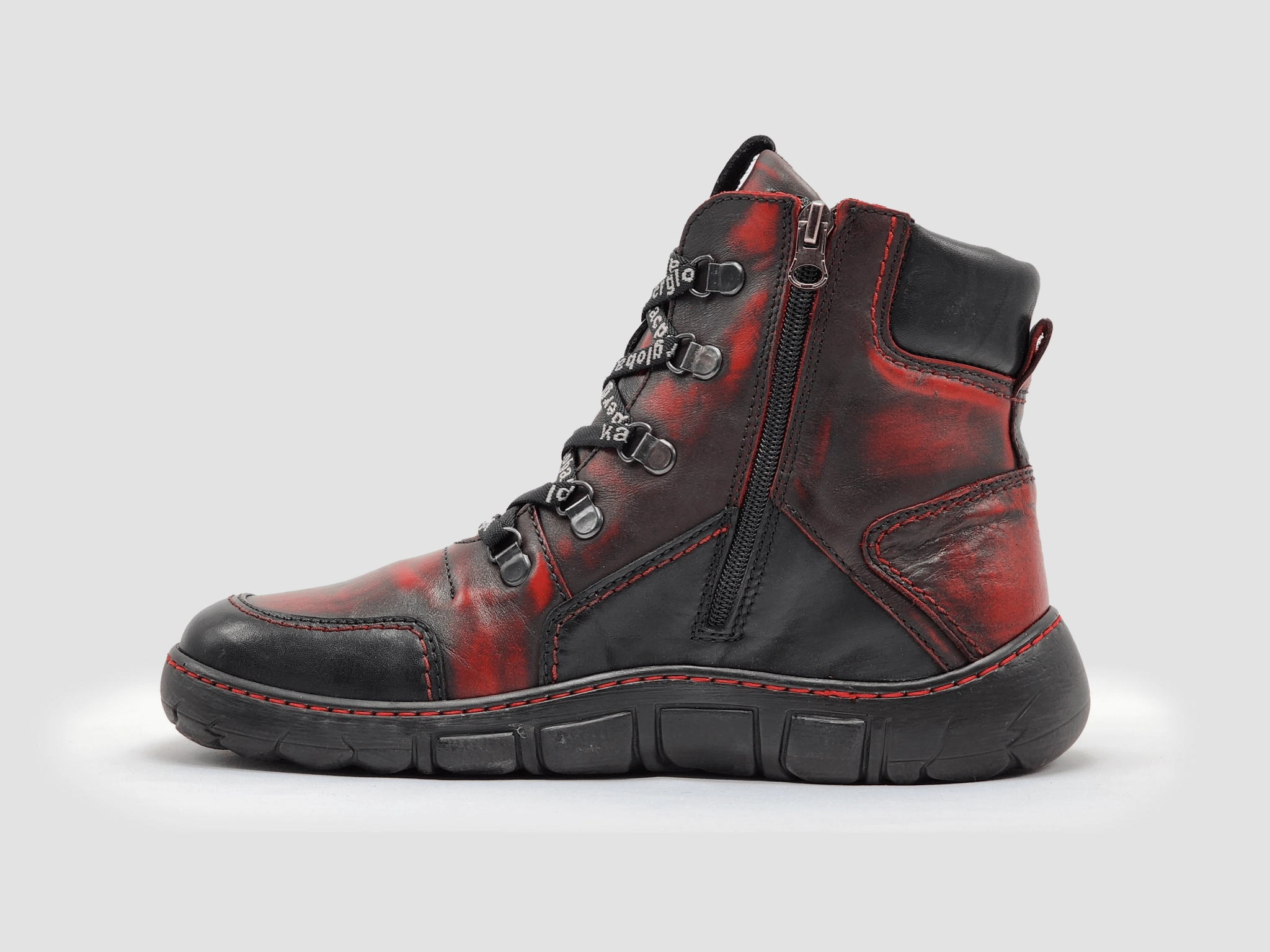 Keen Slip On Boots Women's Original Insulated Zip-Up Leather Boots - Black & Red