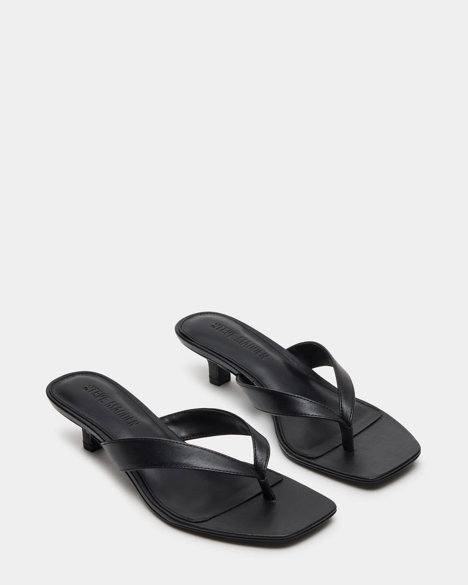 TRACIE BLACK LEATHER Knee High Heels