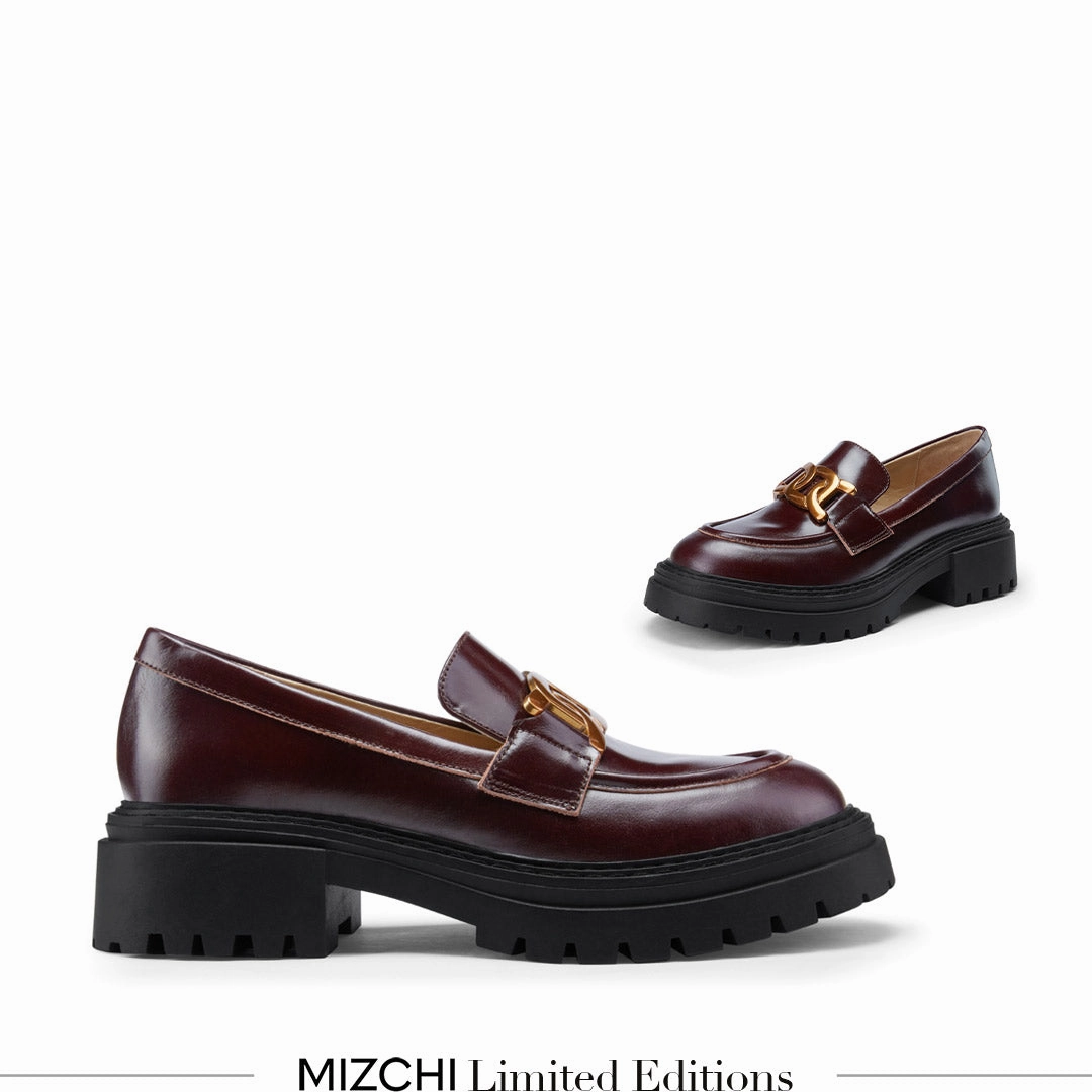 Frank Wright Brogues *ALCOR BROWN - flatform leather brogue