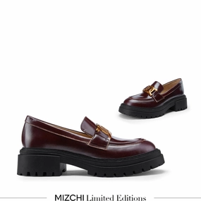 *ALCOR BROWN - flatform leather brogue Italian Leather Brogues