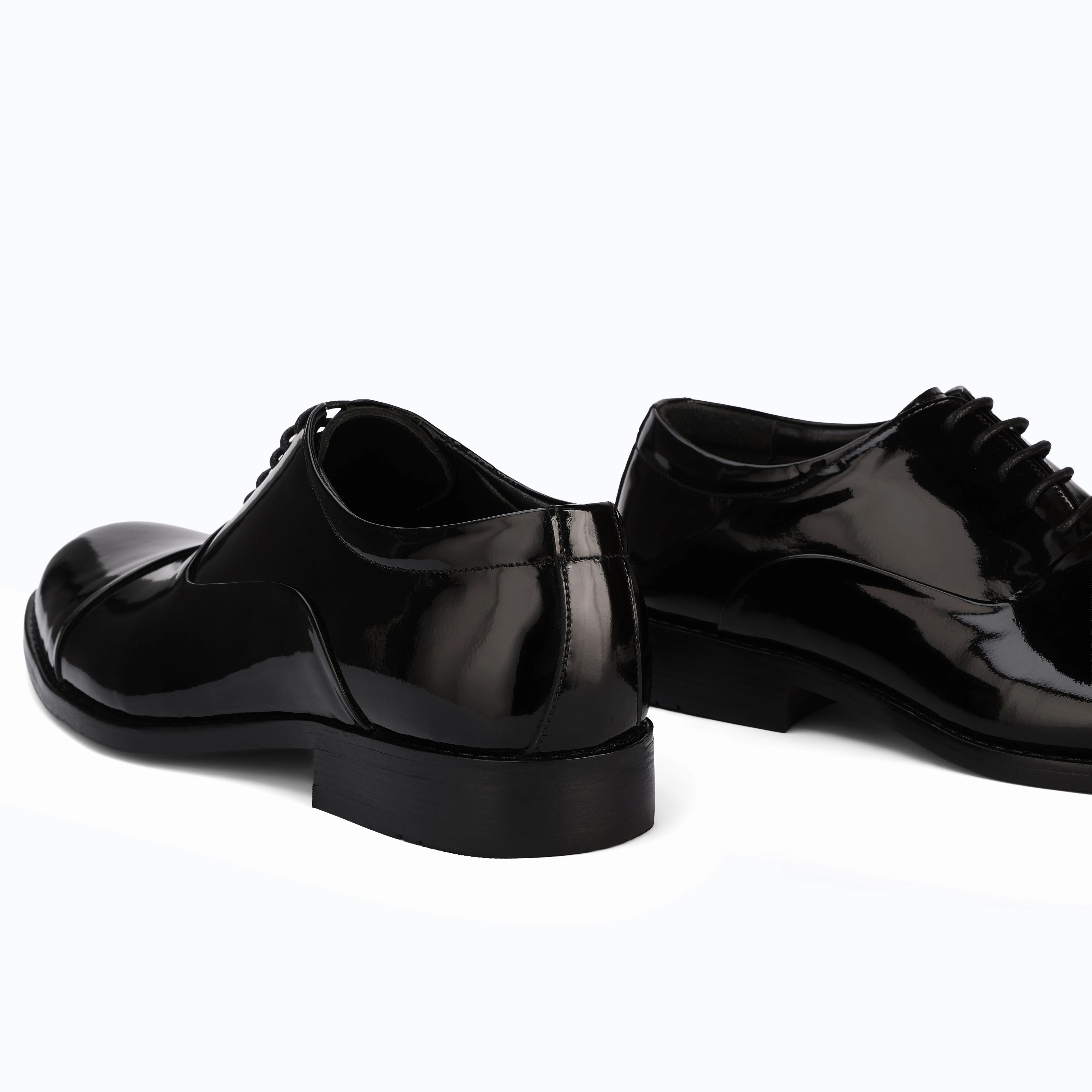 Summer Lace Up Shoes Brio Classic Gloss Cap-toe - Black