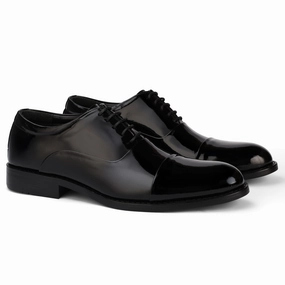 Formal Lace Up Shoes Brio Classic Gloss Cap-toe - Black