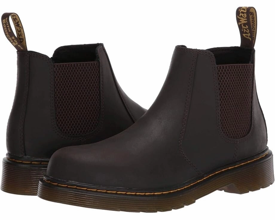 Chelsea Boots Semi Formal Dr. Martens 2976 Boots Kids  Brown Leather Round Toe Ankle Chelsea ZOGG180