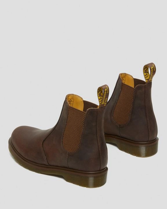 Dr. Martens 2976 Crazy Horse Leather Chelsea Boots Brown - Womens Boutique Chelsea Boots