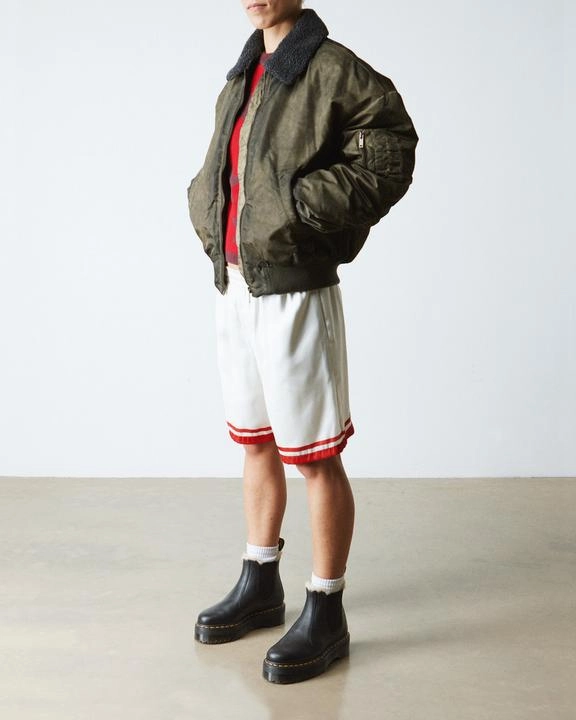 Chelsea Boots True To Size Dr. Martens 2976 Faux Fur Lined Platform Chelsea Boots Black - Womens