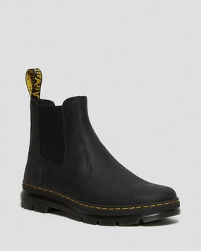 6 Inch Chelsea Boots Dr. Martens Embury Leather Casual Chelsea Boots Black - Womens