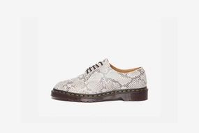 Perforated Wingtip Oxfords Dr. Martens "2046 Python Print Oxfords" M - Sand / Black