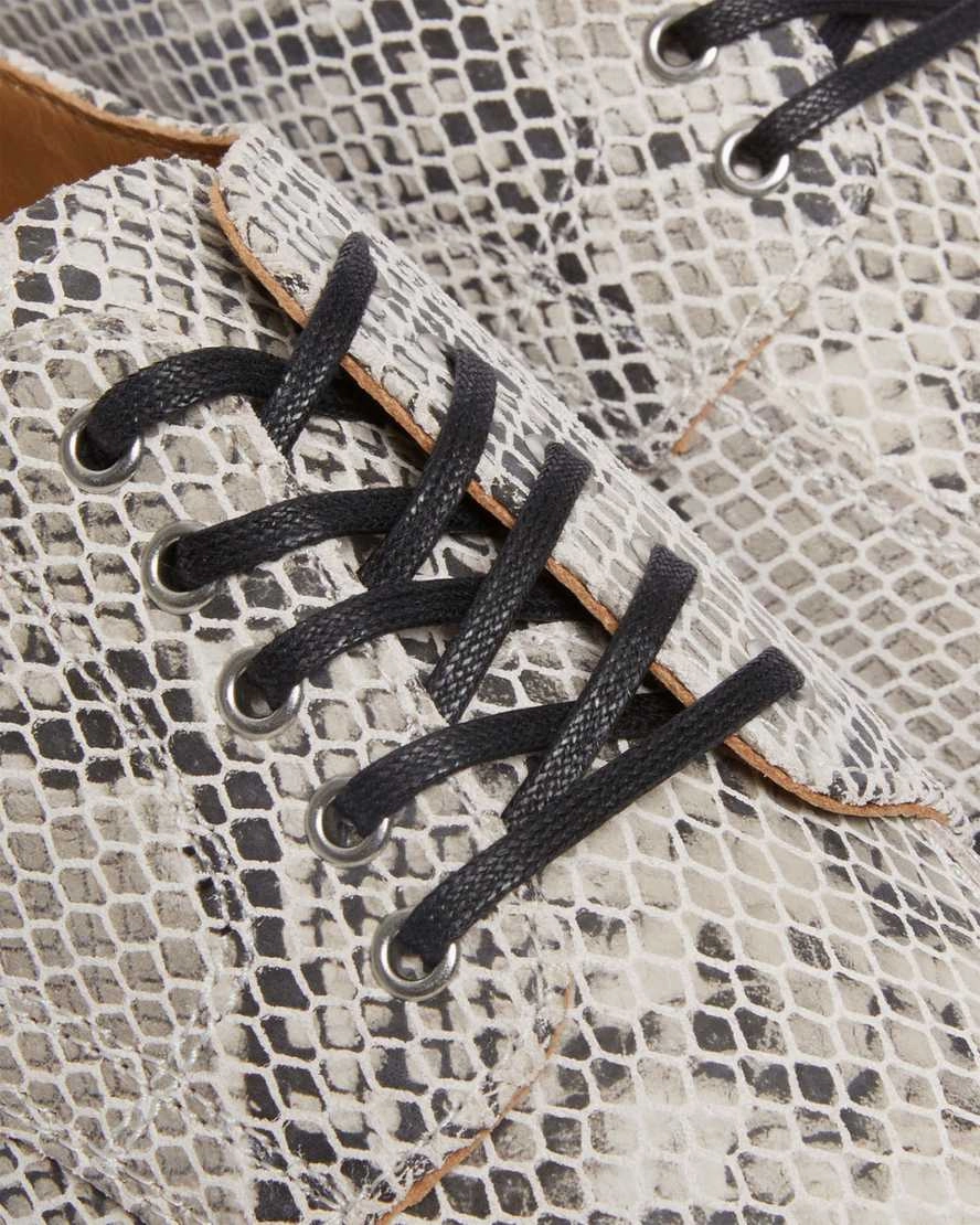 Republic Oxford Shoes Dr. Martens "2046 Python Print Oxfords" M - Sand / Black