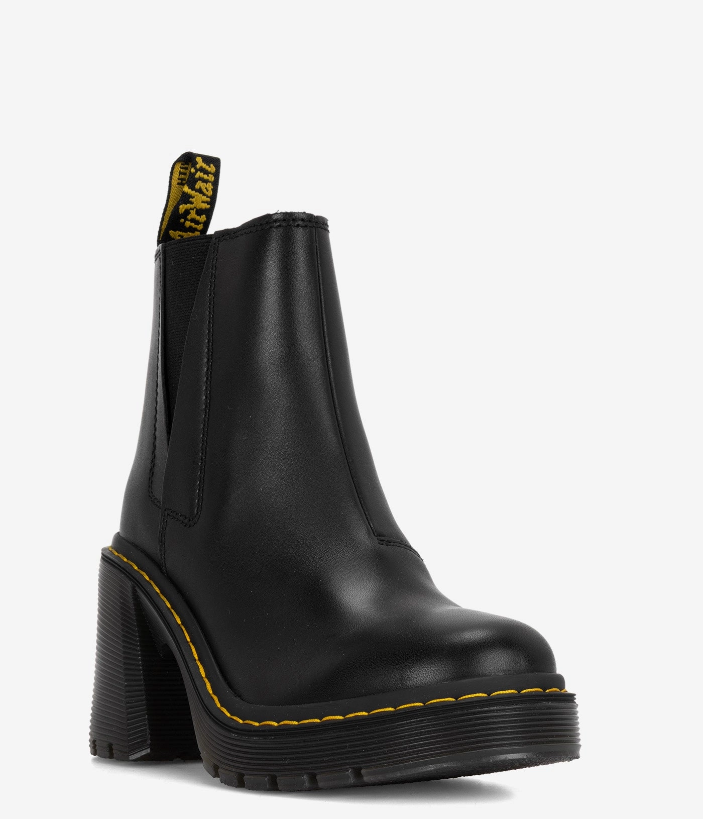 Squared Chelsea Boots Dr. Martens Spence Leather Flared Heel Chelsea Boots - Women