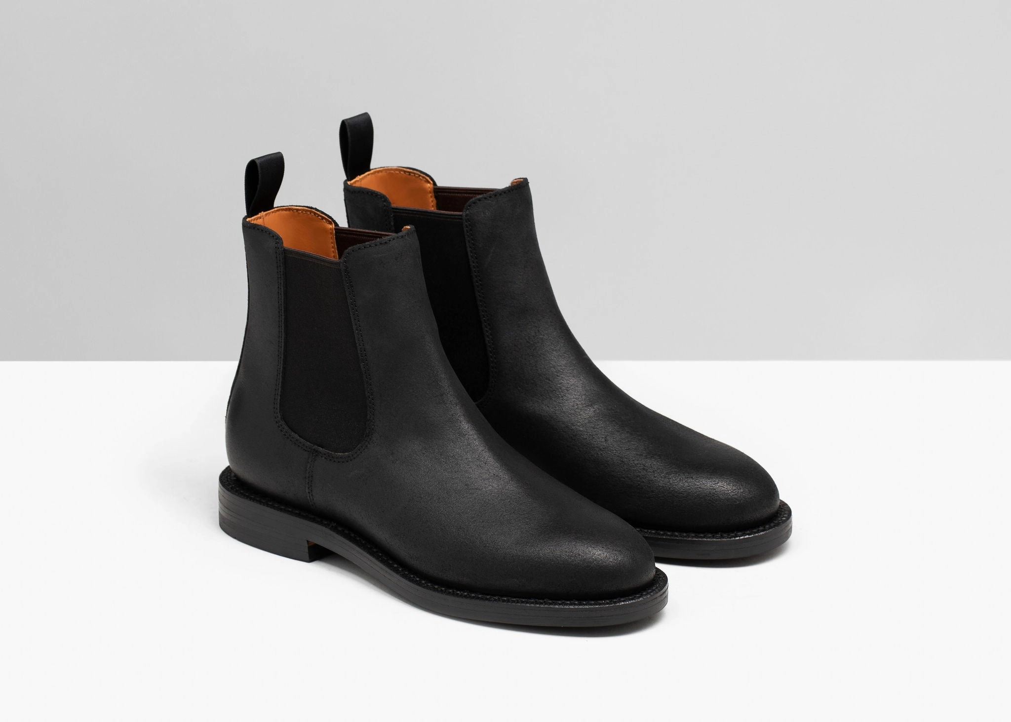 Chelsea Boots Calf Josephine Chelsea Boot Black Waxed Commander
