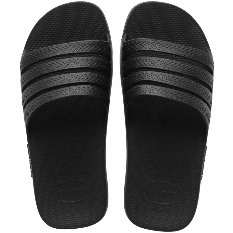 HAVAIANAS SLIDE STRADI - BLACK Flip Flops For Big Feet
