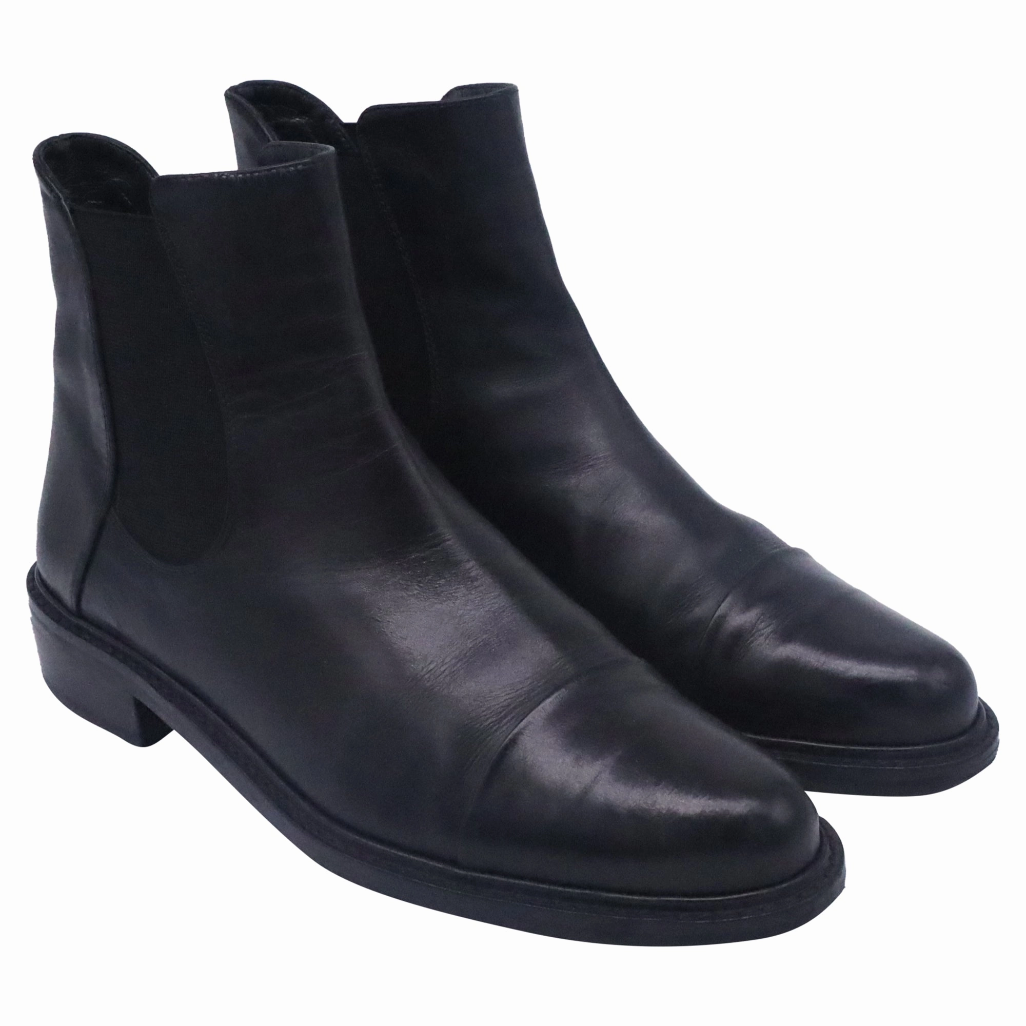 Chelsea Boots Born Stuart Weitzman Gobi Chelsea Ankle Boots in Black Leather
