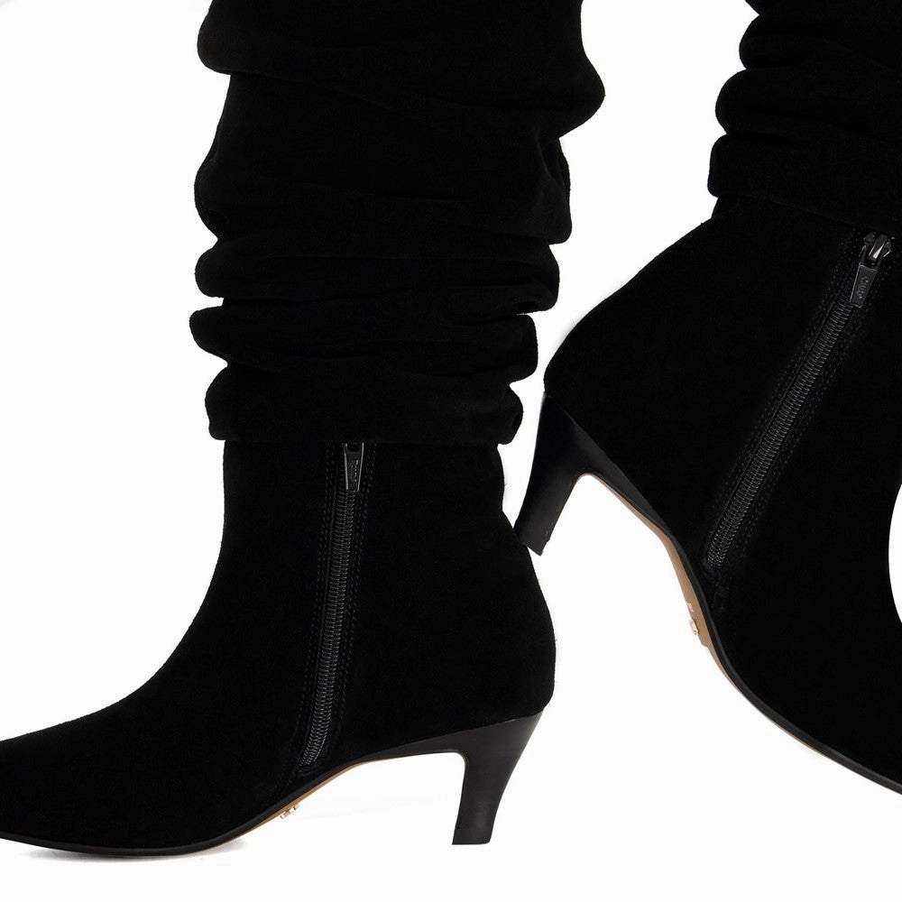 Dune Saunders Long Boots Pointed Knee High Suede Boots