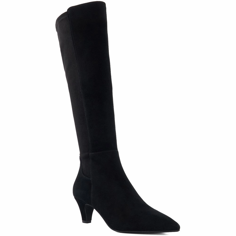 Knee High Boots Wedge Heel Dune Sera Wide Fit Long Boots