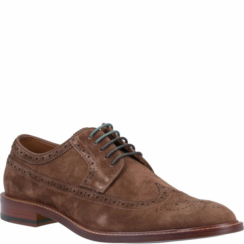 Dune Superior Leather Wingtip Brogue Shoes Hush Puppies Brogues