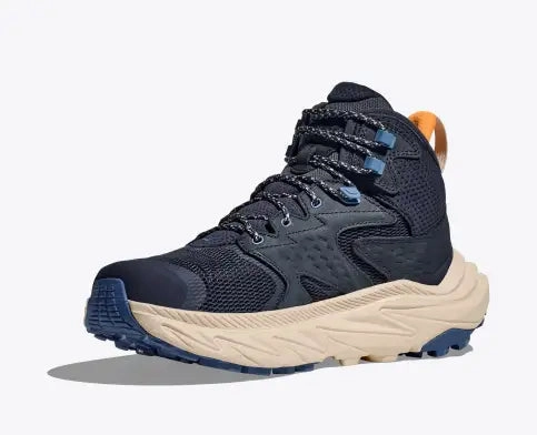 Best Vented Hiking Boots Hoka | Anacapa 2 Mid GTX | Men's | Varsity Navy/Oat Milk