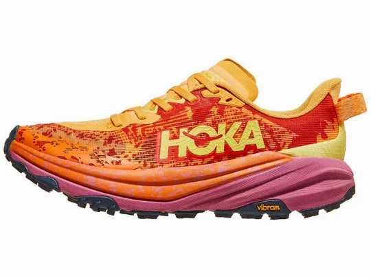 Hoka | Speedgoat 6 | Women's | Sherbet/Beet Root Support Trail Shoes