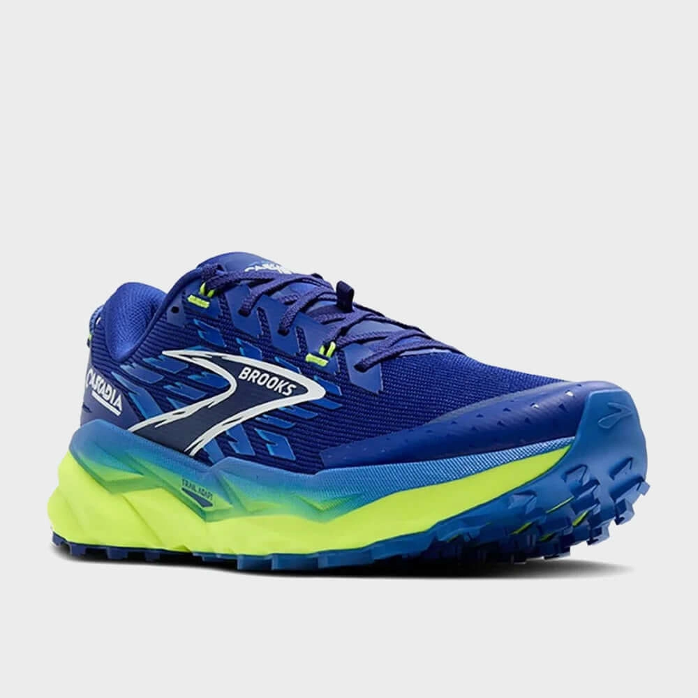 Brooks Mens Cascadia 19 Trail Running Shoes Blue Best Trail Running Shoe For Hiking