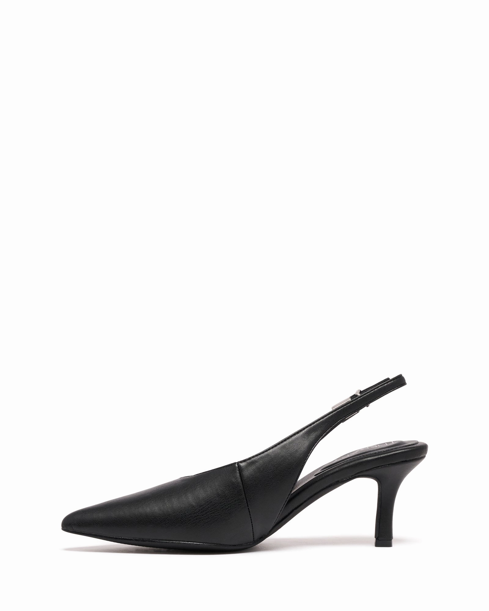 Jacs Slingback Pump Black Smooth Dress Heels